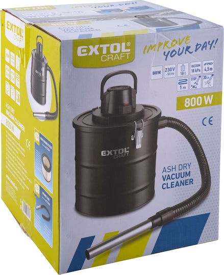 Extol Aspirator pentru cenușă 800W cu recipient 18lt
