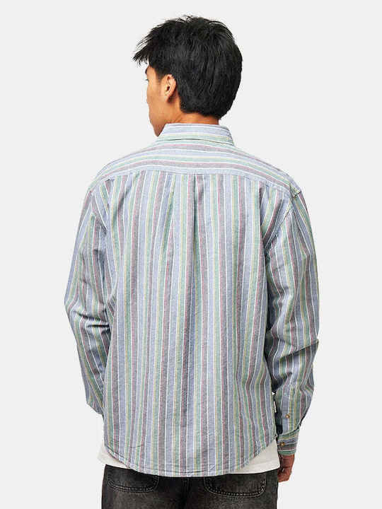 Long Sleeve Shirt in Regular Fit Striped Multicolours