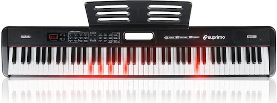 SUPRIMO SUPRIMO Tastatur 88035L mit 88 Tasten mit Gestell Schwarz