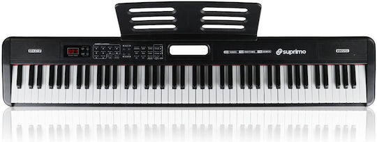 SUPRIMO SUPRIMO Tastatur 88035L mit 88 Tasten mit Gestell Schwarz