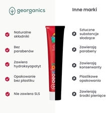 Georganics Бебешка паста за зъби за 3m+ с вкус на боровинки 75ml