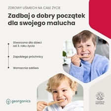 Georganics Бебешка паста за зъби за 3m+ с вкус на боровинки 75ml