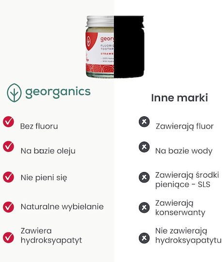 Georganics Baby Toothpaste for 3m+ with Strawberry Flavor 60ml