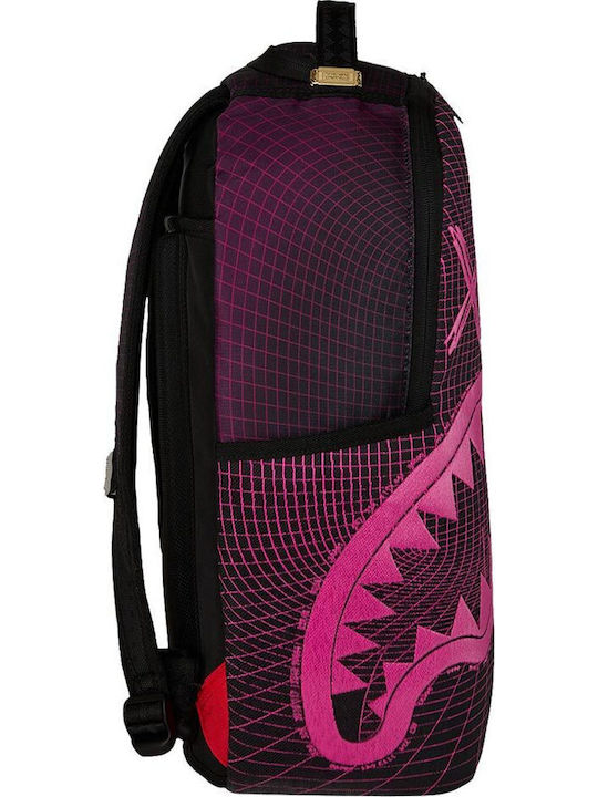 Sprayground School Backpack Junior High-High School with Water Bottle Holder Fiber Optics Party Shark 29 x 15 x 45cm