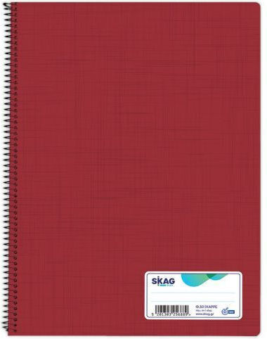 Skag Skag Spirale Schulheft Mathe A4 50 Papiereinlagen Verschiedene Farben