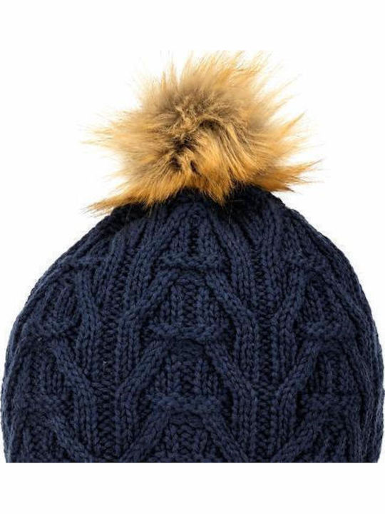 Lux Beanie Women's Knitted Beanie in Blue Color
