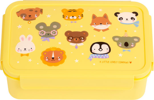 A Little Lovely Company Bento Ανοξείδωτο Παιδικό Σετ Παγούρι Θερμός με Καλαμάκι Ασημί 350ml