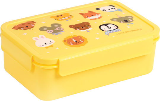 A Little Lovely Company Bento Ανοξείδωτο Παιδικό Σετ Παγούρι Θερμός με Καλαμάκι Ασημί 350ml