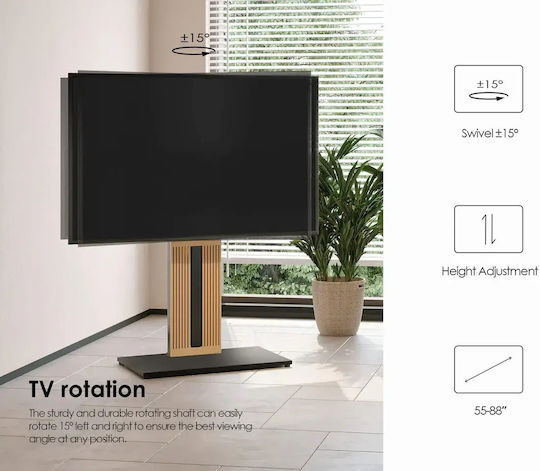Fitueyes Zen FT88 Floor TV Stand up to 88" Black
