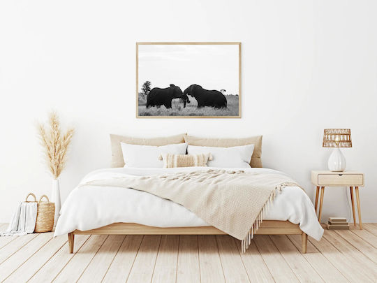 Elephants In Black And White Ελέφαντες Σε Ασπρόμαυρο 1 σε Καμβά