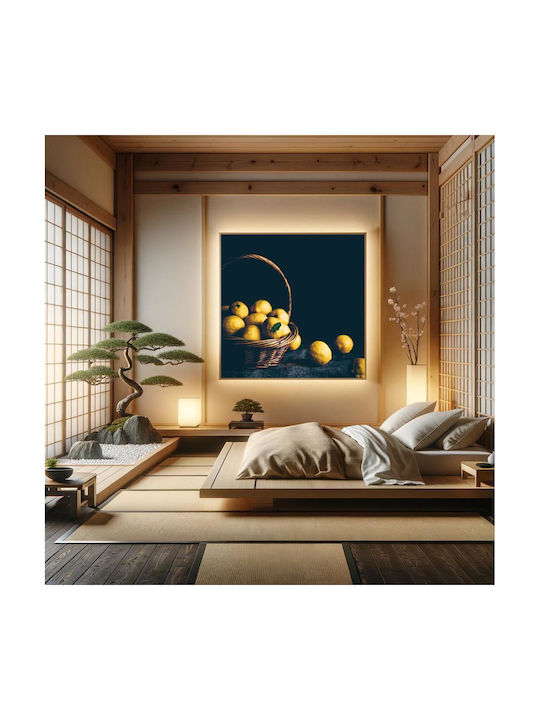 iLovePrints Gemälde Basket Lemons Καλάθι Λεμόνια 110x110