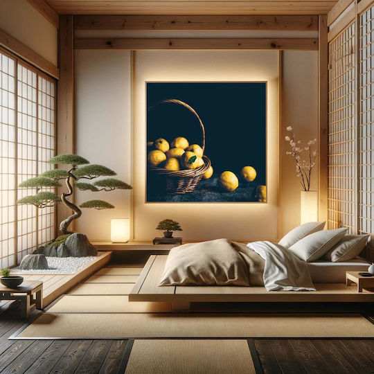 Basket Of Lemons Καλάθι Με Λεμόνια 1 σε Καμβά