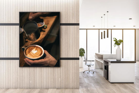 Πίνακας Pouring Latte Heart Design Pouring Latte Heart Design 100x150