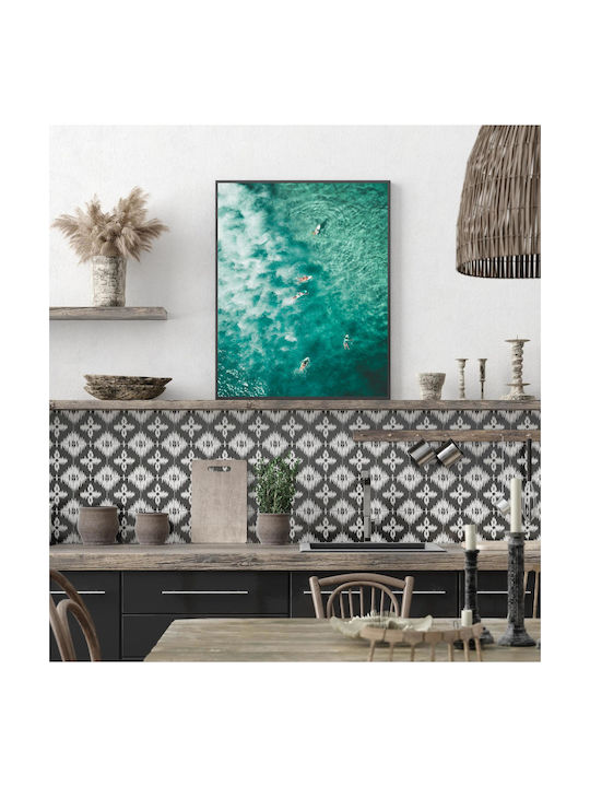 Панел Surfing In Crystal Waters Сърфинг Кристални Води 100x150