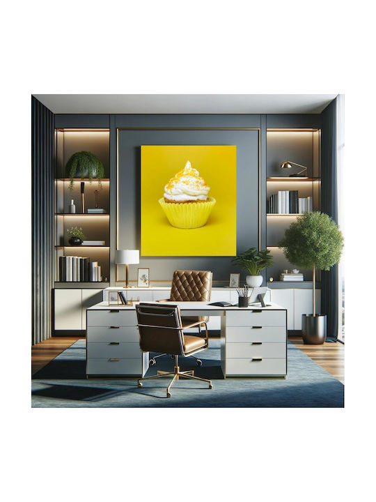 Панел Bright Cupcake На Жълт Фон Светещ Cupcake Жълт Фон 110x110