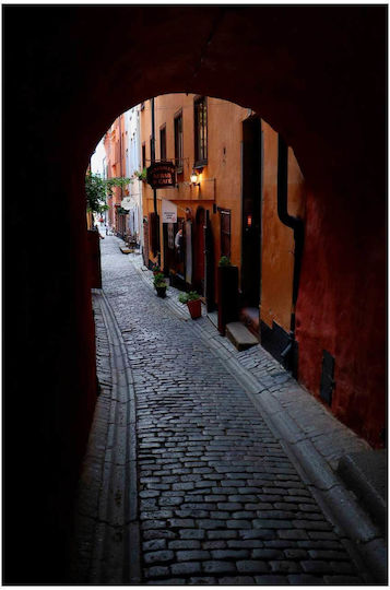 Painting Quiet City Alley Quiet Alley of the City 100x150