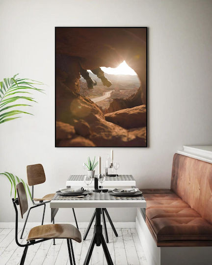 iLovePrints Gemälde Hiker's Boots Mit Blick Auf Valley Road 100x150