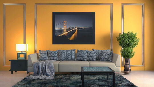 iLovePrints Golden Gate Bridge Gemälde Bei Nacht 150x100