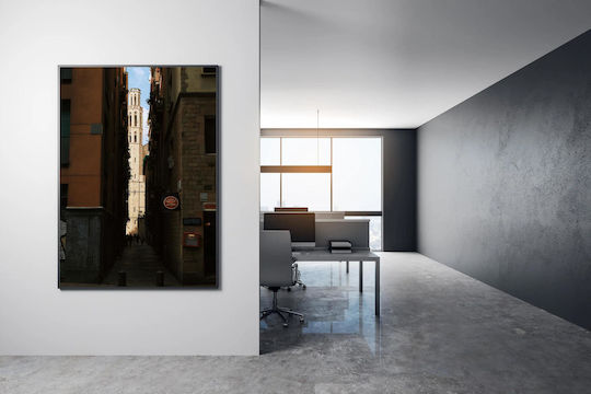 Painting Architectural Tower Amidst Alleyway Architectural Tower Amidst The Alleyway 100x150
