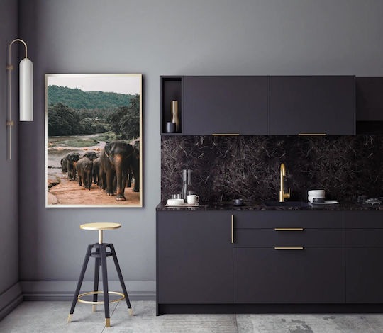 Panou Elefanți Lângă Râu 100x150