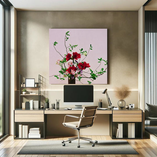 Painting Vibrant Floral Arrangement Live Floral Arrangement 120x120