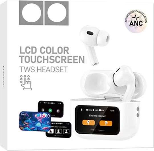 DigikalaX CST012 Căști Bluetooth Handsfree In-ear cu Husă de Încărcare Albe