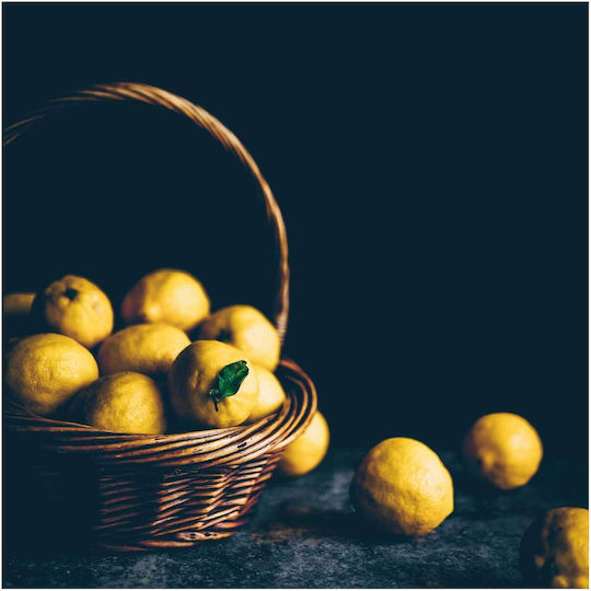 Πίνακας Basket Lemons Καλάθι Λεμόνια 120x120