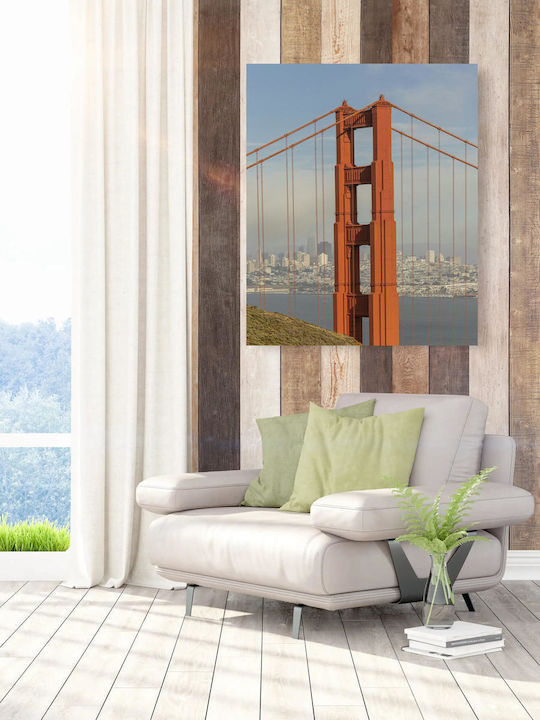 iLovePrints Gemälde Golden Gate Bridge in San Francisco Brücke Golden Gate im San Francisco 100x150