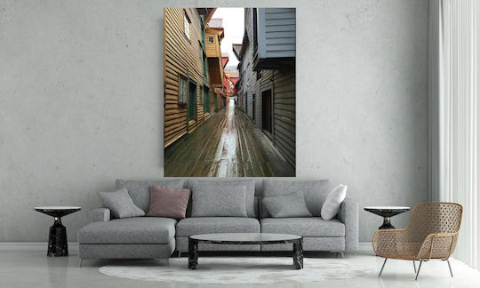Gemälde Narrow Alley Hölzernes Häuser 100x150