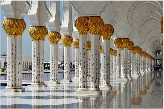 Πίνακας Golden Columns In Architectural Detail Χρυσές Στήλες Αρχιτεκτονική Λεπτομέρεια 150x100