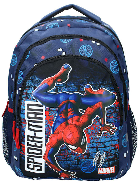 Vintage Lovers School Backpack For Elementary With Water Bottle Holder Blue 34.8 Litre 33 x 24 x 44cm Vintage Lovers School Backpack For Elementary With Water Bottle Holder Blue 34.8 Litre 33 x 24 x 44cm