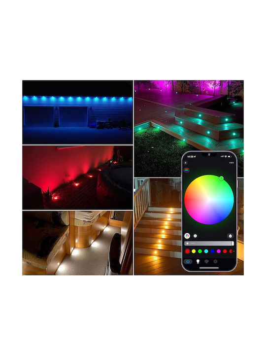 Φωτιστικά Led Rgbw Wifi Ip67 30 Τεμ Διάμετρος 45 Mm