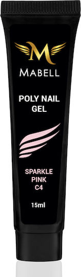 Mabell Poly Nail Gel 15g Λαμπερό Ροζ C4