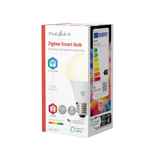 Nedis Zigbee 3.0 Smart Bulb E27 9w 806 Lm Dimmable 2200–6500k White