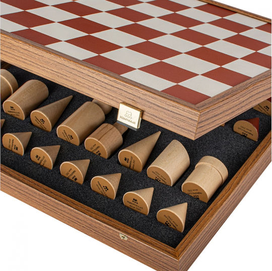 Manopoulos Wooden Chess Pawns Handmade White / Beige 8.5cm
