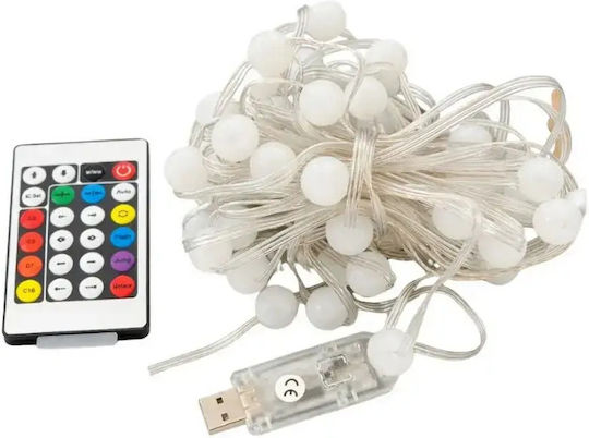 LED Weihnachtsbeleuchtung 7,5 m RGB in Reihe