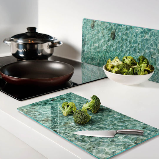 Tulup Σετ Επιφάνεια Κοπής Γυάλινη Διάφανο 52x30cm 2τμχ