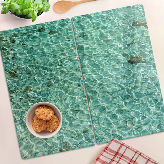 Tulup Σετ Επιφάνεια Κοπής Γυάλινη Διάφανο 52x30cm 2τμχ