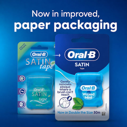 Oral-B Satin Tape Ață dentară cerată cu aromă de mentă 50 m