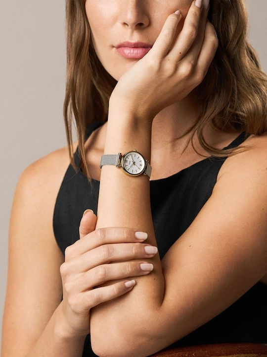 Fossil Trei Ceasuri Dama 28mm Baterie Cu Brățară Din Metal Auriu