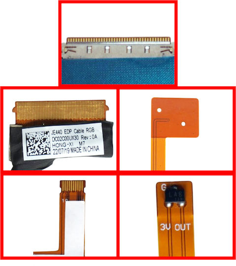 Screen Flex Video Cable for Lenovo ThinkPad Neo 14 T14p Gen 1 Je440 Dc02c00ux30 5c11c12626 5c11p69945 RGB Cam FHD Non-Touch EDP 40-Pin Monitor Cable Code 1-Flex2405
