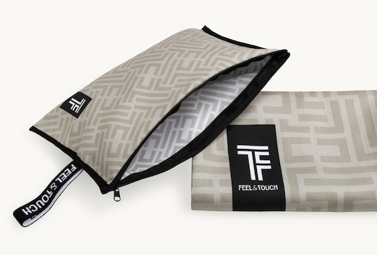 Feel & Touch Πετσέτα Microfiber Σώματος Μπεζ 180x90εκ.