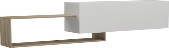 Έπιπλο Τηλεόρασης Olande Λευκό-sonoma Μ210xΠ35xΥ48cm