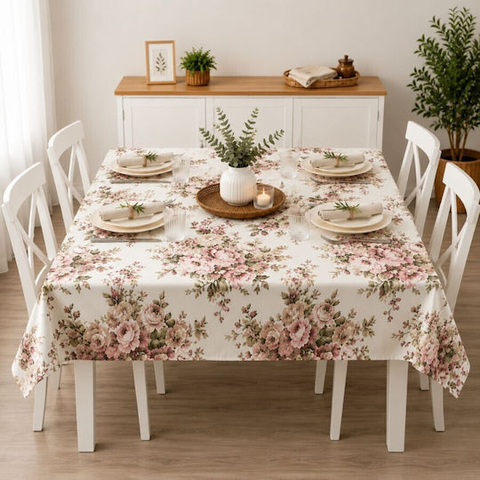 Pucioasa Τραπεζομάντηλο Ροζ 160x220εκ.