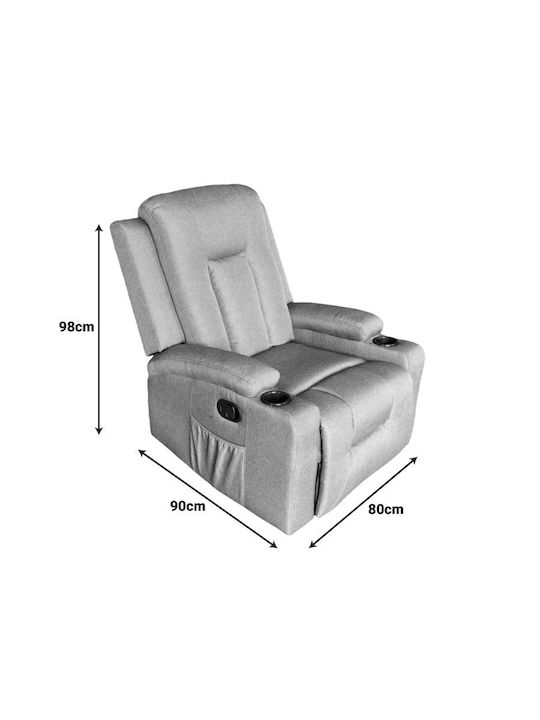 Gessel Relax Massage Armchair Anthracite 80x90x98cm
