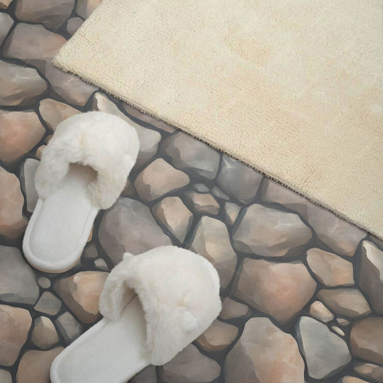 Printed Stone Pattern Vinyl Tile Set Background 4x50x50 Pc