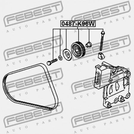 Kit de Fulie Tensionare a Curelei de Climatizare Mitsubishi Challenger K90 1996.05-2001.08 Jpn Mb609125