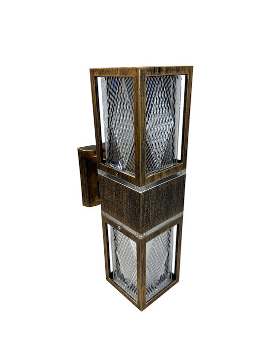 Epiplo-Fos Wall-Mounted Outdoor Lighting E27 Double Beam 9x9x34cm