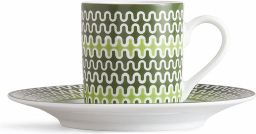 Ionia Illusion Ceașcă de Cafea din Porțelan Verde 100ml