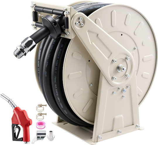 Vevor Fuel Hose Reel 25.4 x 15,000 mm Spring Automatic Retract 300 Psi Steel Diesel Kerosene Cyrgjpddk50fo2j66001v0